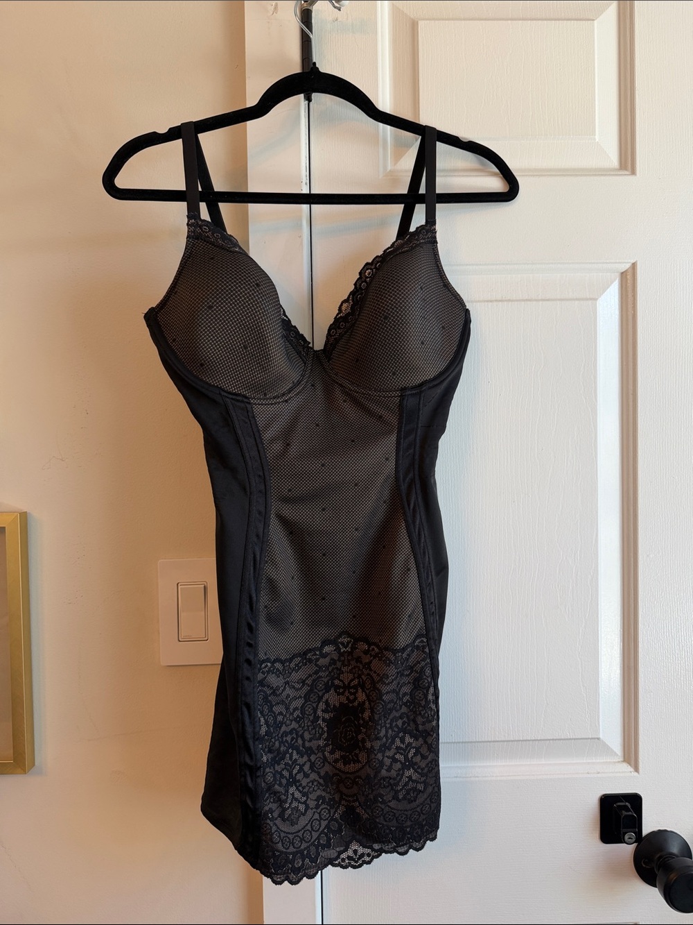 Black Lace Trim Slip Dress – Women's Intimates